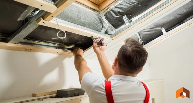 instalando claraboya en alegria de alava